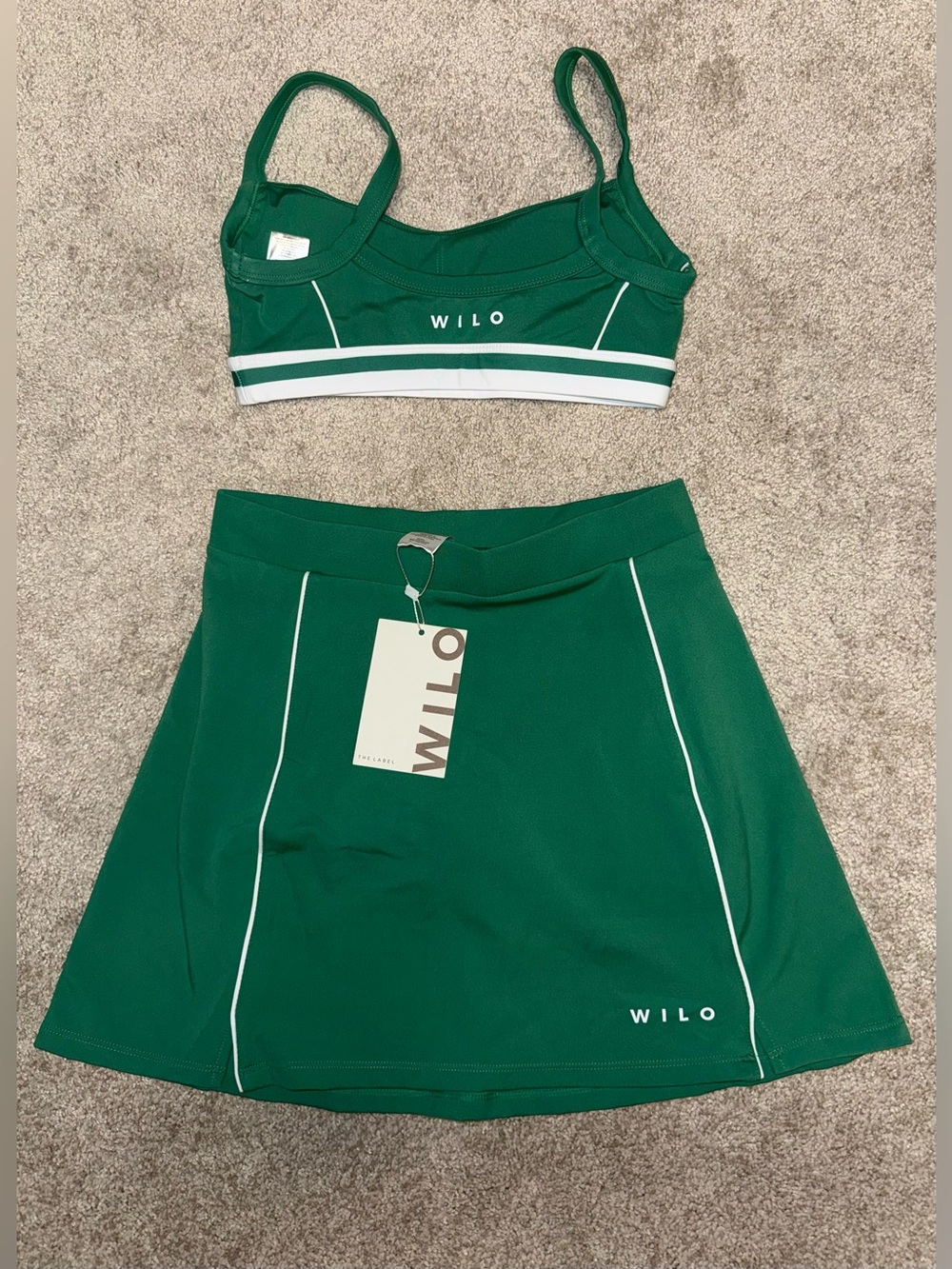 Wilo The Label Green & White Athletic Set - Picture 2 of 2